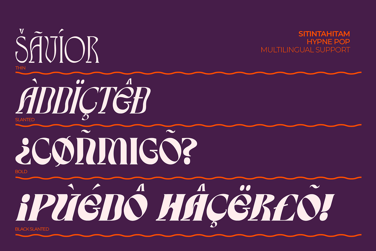 Hypne Pop Display Font, a Serif Font by Sitintahitam (Photo 7 of 10)