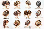 Beautiful Bridal Hairstyle Clipart, a Person Illustration by RobertsArt (Thumbnail 7 of 7)