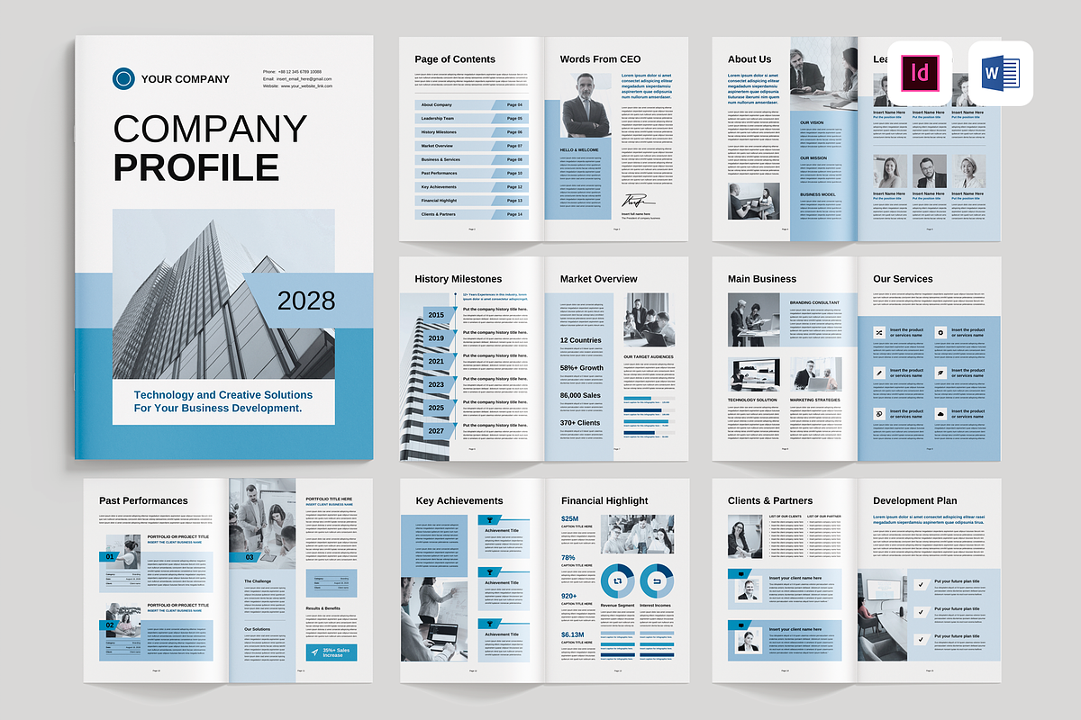 Company Profile Brochure, a Brochure Template by Leaflove (Photo 1 of 10)