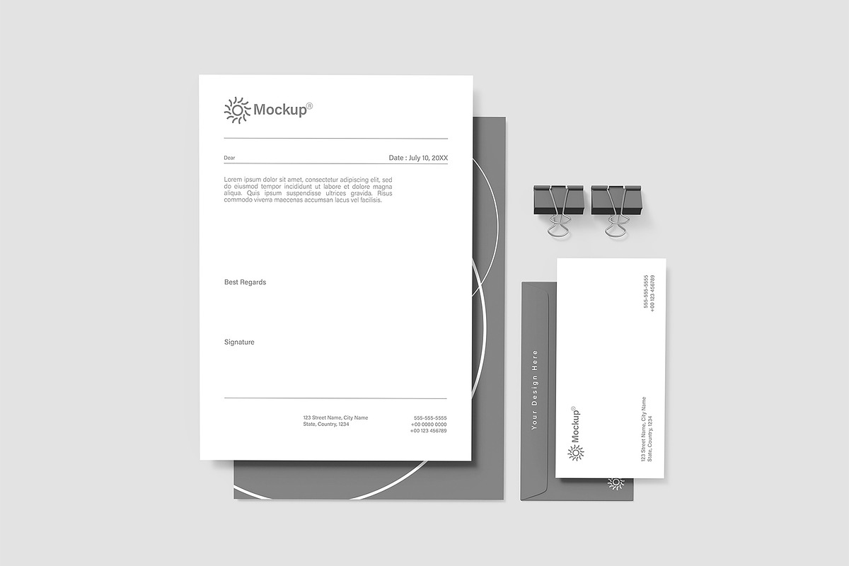 Business Stationery Mockup Set, a Product Mockup by graphypix (Photo 3 of 4)