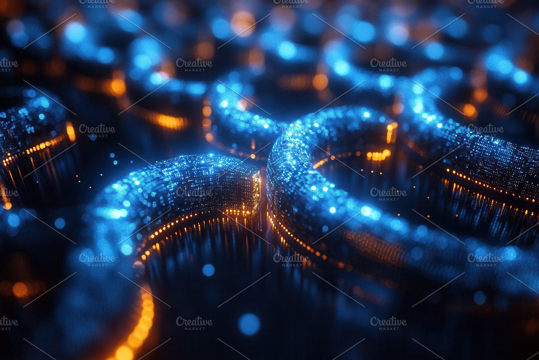 Intricate abstract pattern of glowin, a Photo by Tanuart