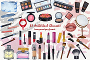 Make Up Watercolor Set, an Object Illustration by BarvArt (Thumbnail 3 of 13)
