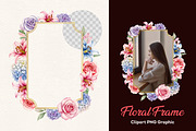Floral Frame Clipart PNG, an Illustration by zahidhossainalif (Thumbnail 1 of 3)