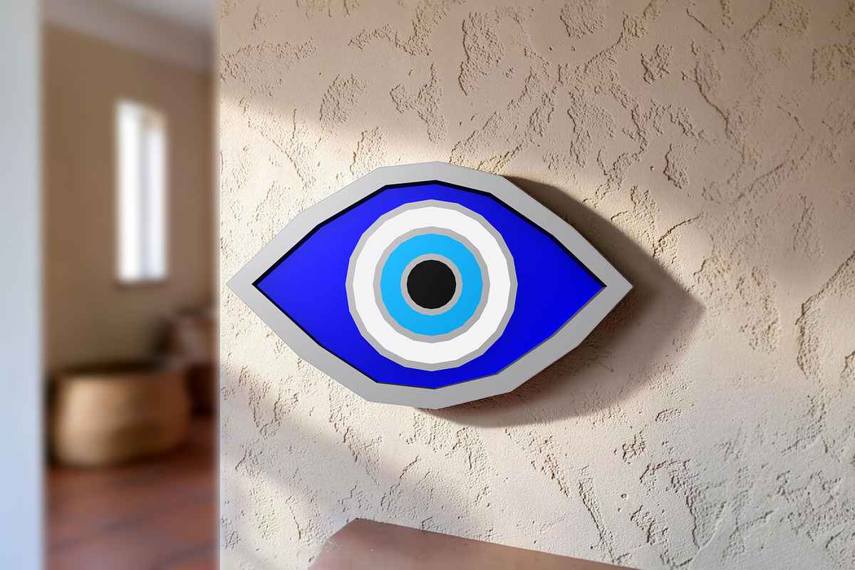 Evil eye charm - 3d papercraft, a Print Template by PAPER amaze (Photo 1 of 5)