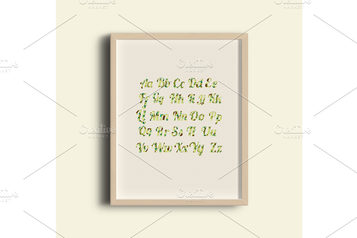Floral font