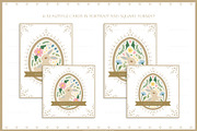 Easter Bunny Eggs Cards 2 Vintage, a Seasonal Illustration by Euonia Meraki (Thumbnail 7 of 12)