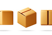 3D Set of cardboard box icons in, a Transportation Illustration by Abscent (Thumbnail 2 of 3)