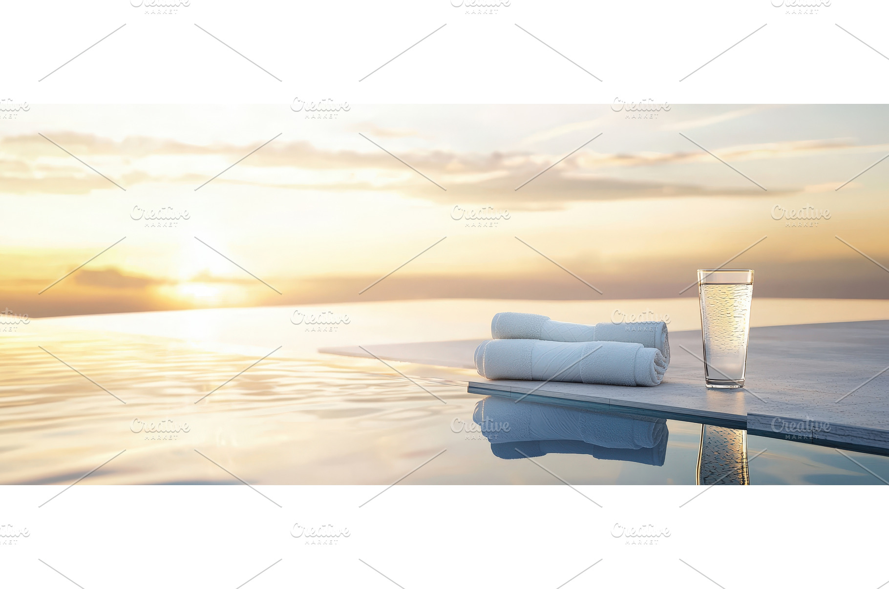 Minimalist Infinity Pool Overlooking, a Nature Photo by Rodica Ciorba
