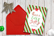 Holly jolly Christmas card, a Card Template by Inna Vinchenko Designs (Thumbnail 1 of 3)