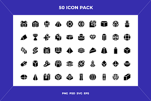 D shapes icons, an Icon by Wencory
