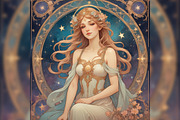 Celestial Tarot Card AI Prompts, a Background Graphic by Design Laz (Thumbnail 3 of 7)