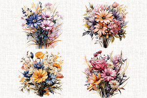 A Bouquet Of Wildflowers PNG