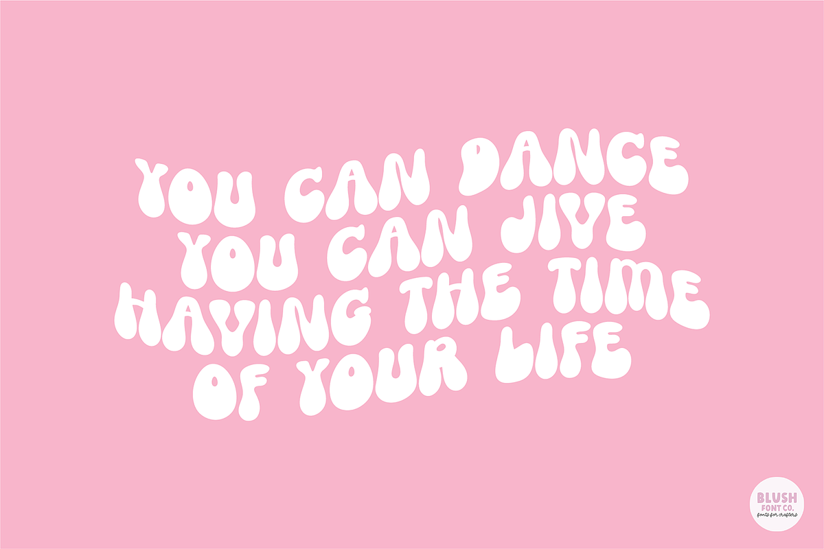 FUNKY RETRO Boho Bubble Font, a Font by Blush Font Co. (Photo 4 of 5)