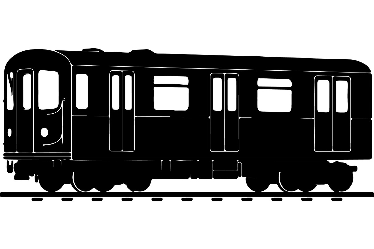 Train and subway silhouette, a Transportation Illustration by abu67222 (Photo 8 of 13)