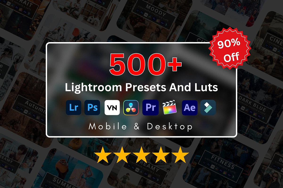 500+ Lightroom Presets & Luts, a Preset Add-On by presetsroom (Photo 1 of 18)