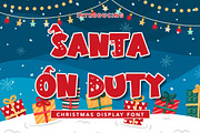 Santa On Duty, a Sans Serif Font by HATFSTUDIO (Thumbnail 1 of 8)