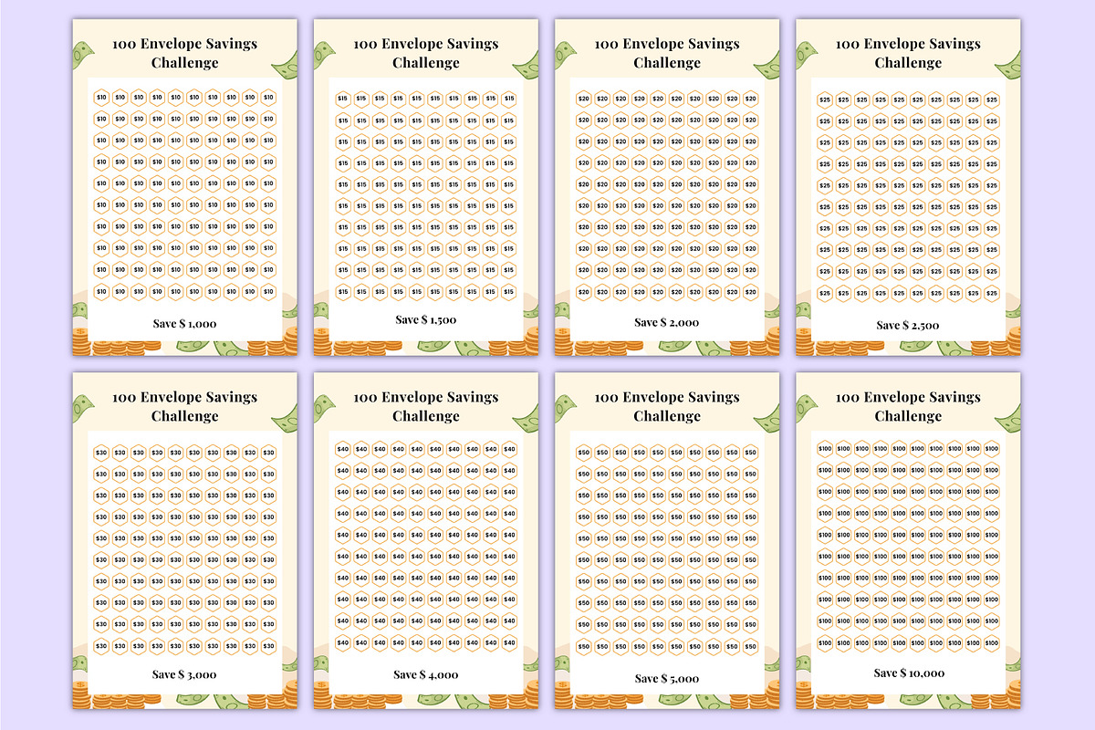 2026 Money Saving Challenges Book, a Stationery Template by Mustafiz (Photo 7 of 8)