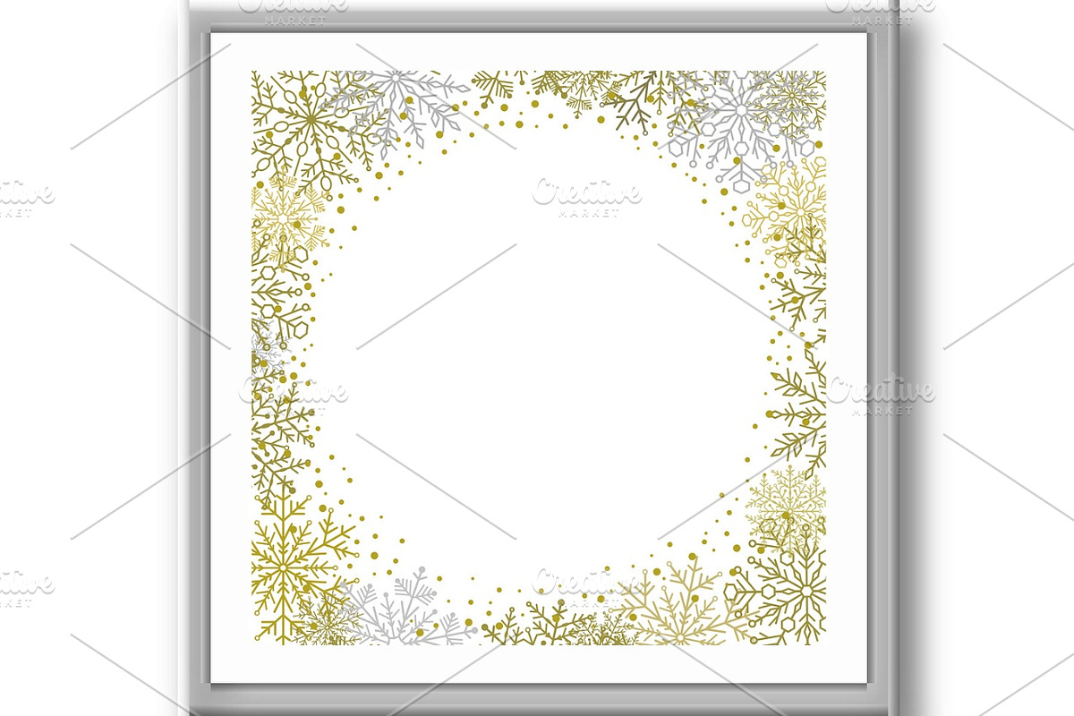 Winter Vector Frame With Arabesques, a Background Graphic by FineArtStudio (Photo 3 of 3)