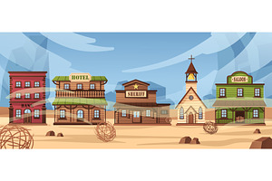 Wild West Town. Western America