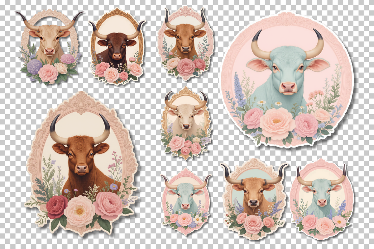 Bloom & Bull Taurus Clipart 64, an Object Graphic by Jakayla Digital Co (Photo 9 of 10)