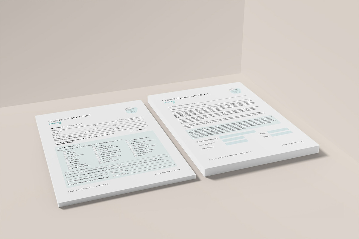 Esthetician Consent Forms, a Design Template by SwitzerShop (Photo 6 of 9)
