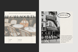 Cafe Society Social Media Templates