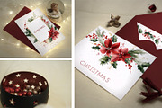Christmas Graphics, floral cliparts, a Texture Illustration by ollalya (Thumbnail 9 of 15)