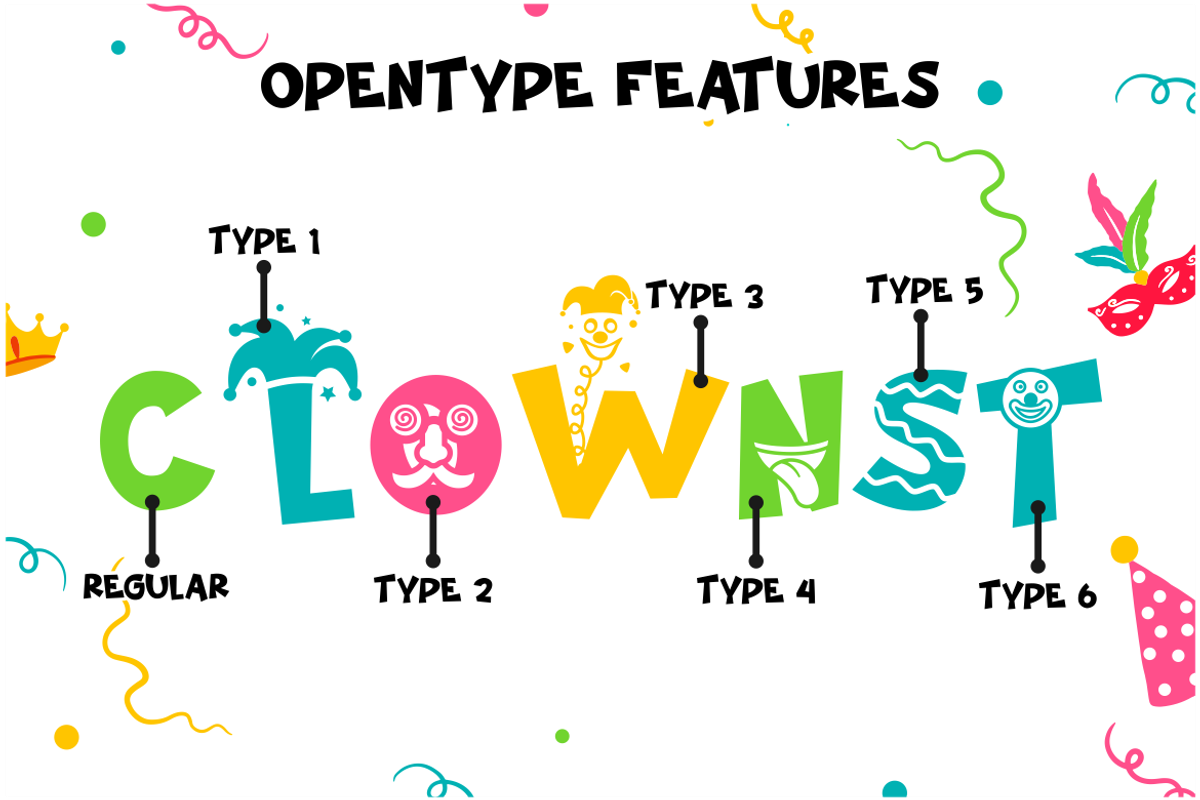 Night Clown - Quirky Clown Font, a Font by PutraCetol Studio (Photo 7 of 11)
