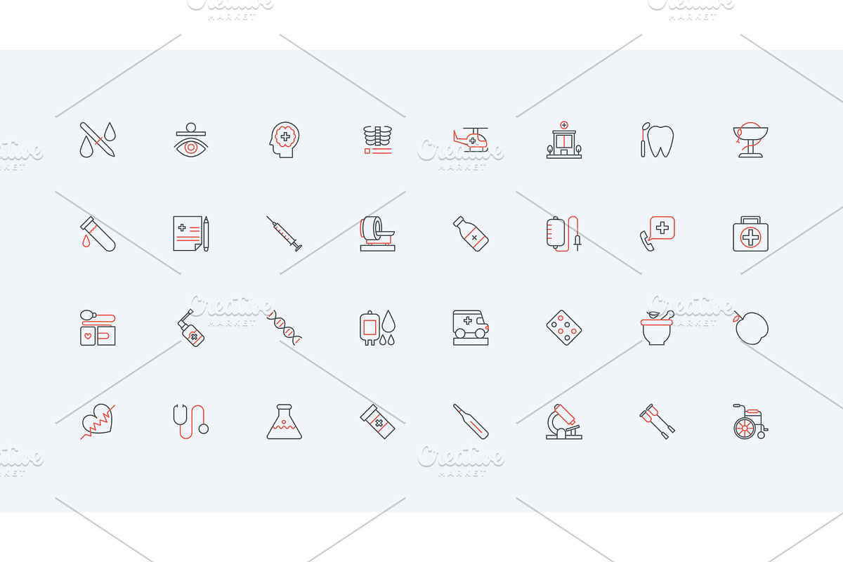 Car maintenance service health icons, an Object Illustration by Lemberg Vector