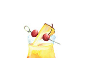 Watercolor Cocktail Illustration, a Food Illustration by MumAndMe (Thumbnail 2 of 2)