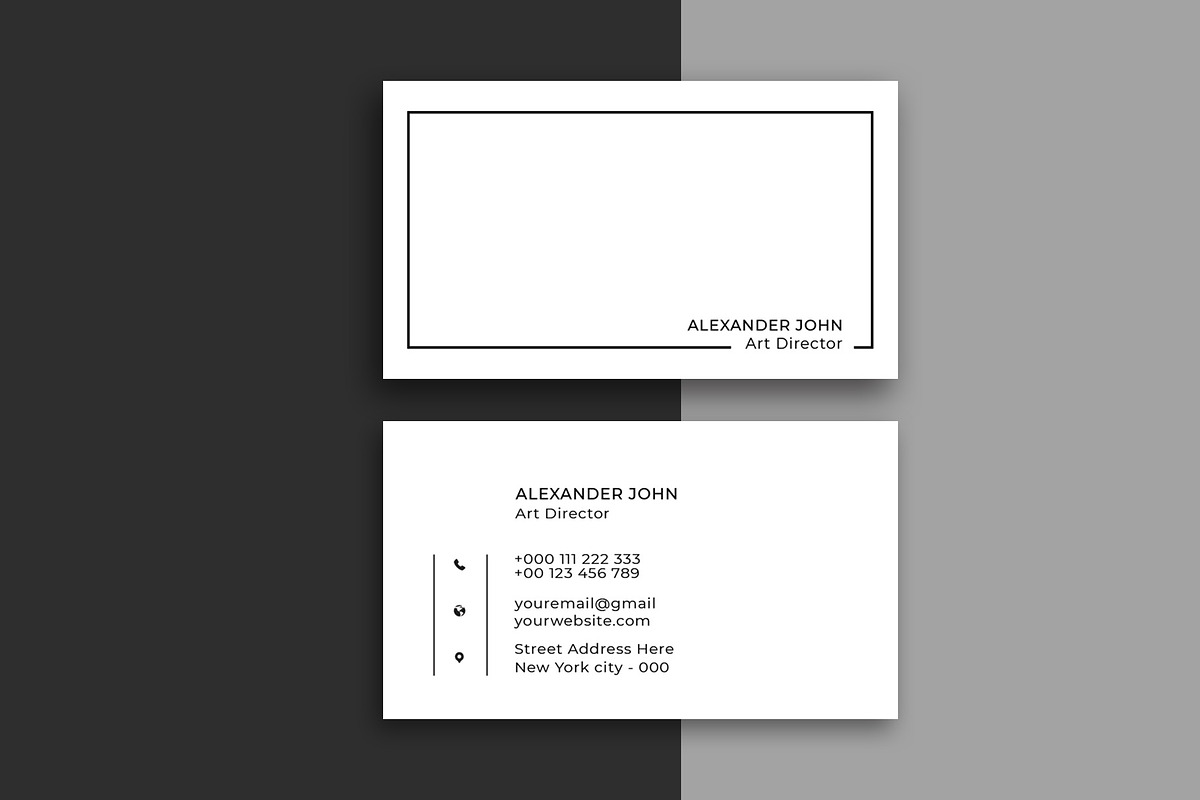 Simple Minimalist Business Card, a Business Card Template by Saman Osama (Photo 5 of 8)