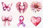 Breast Cancer Awareness Clipart, an Illustration by CreationArt (Thumbnail 2 of 5)