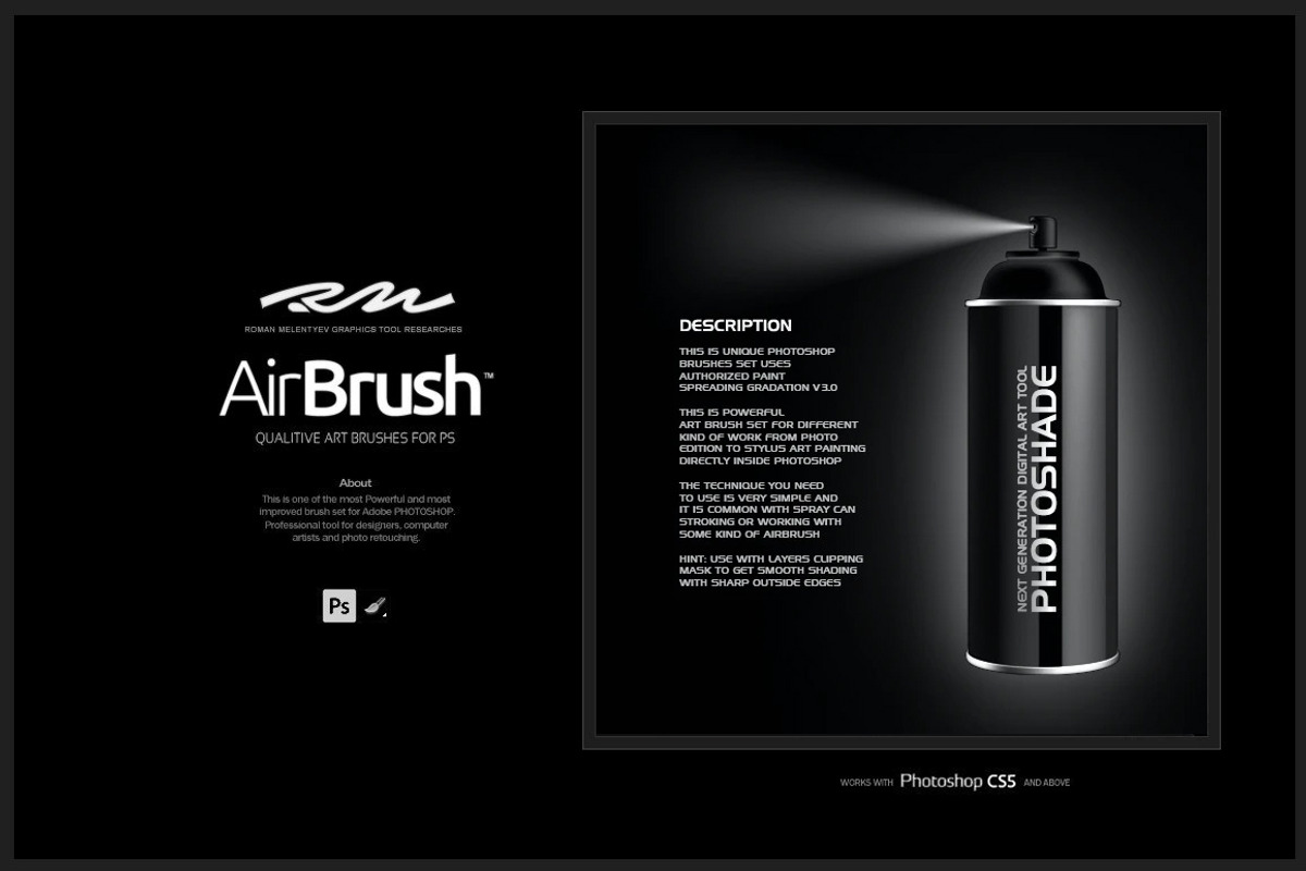 RM Airbrush [PRO], a Brush Add-On by R M (Photo 2 of 6)