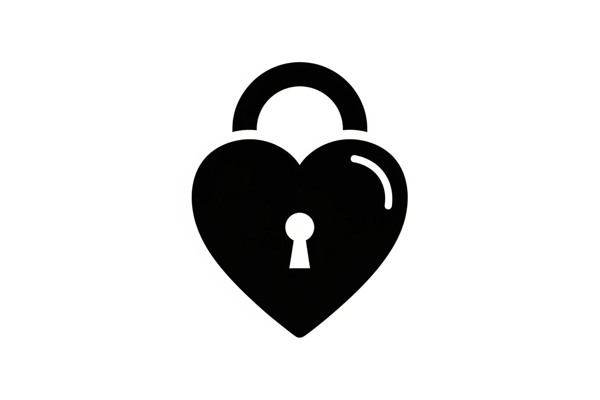 Heart Lock and Key Silhouette Icons, an Illustration by Designer_Momina (Photo 21 of 51)