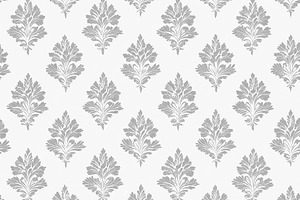 Damask pattern background with repeating grey floral ornaments,, a Pattern Graphic by Studio ANNA