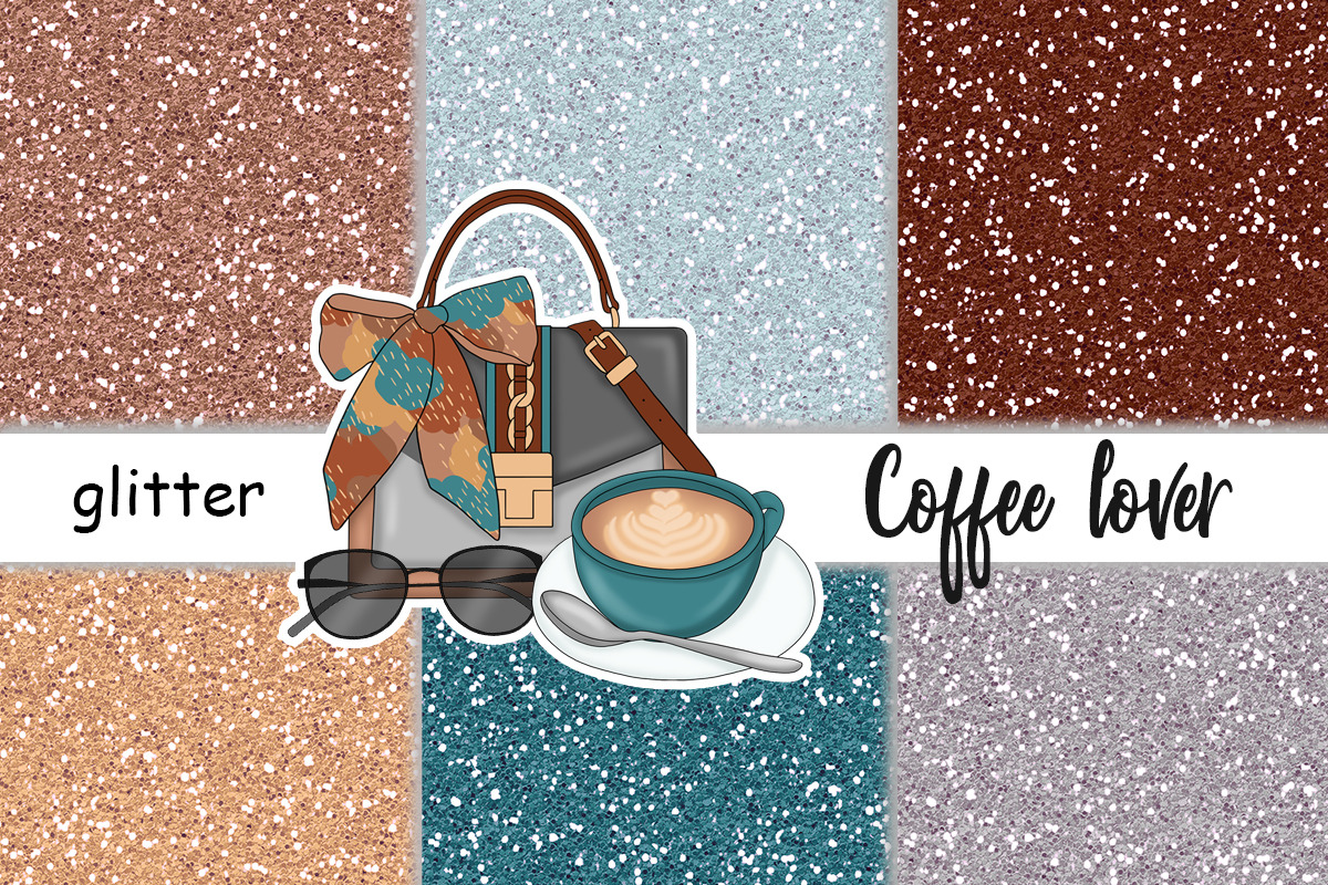 Coffee Lover Glitter, a Texture Graphic by GlamArtZhanna (Photo 1 of 3)