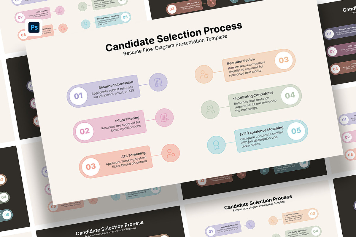 Resume Flow Diagram for Photoshop preview 5