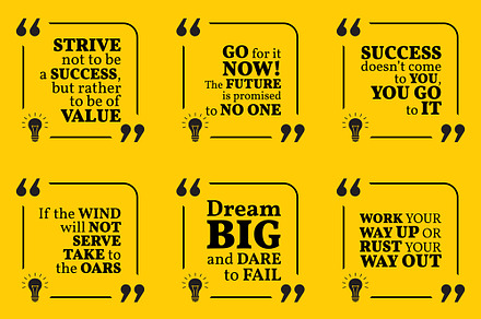 Nine motivational quotes. Set 7/55