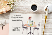 Champagne Brunch - Romantic Cafe, a Food Illustration by Graphic Blue Bird (Thumbnail 5 of 7)