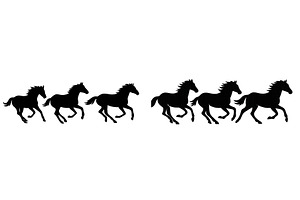 Running horses create dynamic, an Illustration by ZinetroN