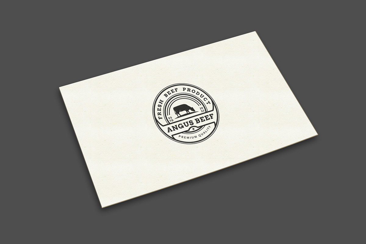 Angus beef meat vintage label logo, a Branding & Logo Template by vexper (Photo 3 of 4)