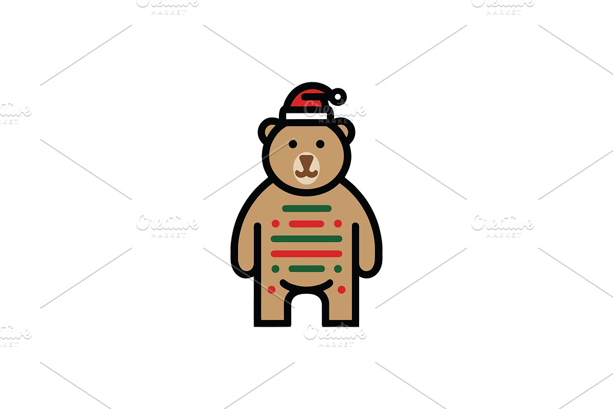 Festive Holiday Teddy Bear, a Branding & Logo Template by Vectorium Studio (Photo 1 of 2)