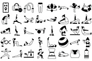 Pilates Fitness Vector Icons Pack, a Solid Icon by Vector Portal (Thumbnail 3 of 6)
