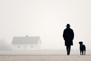 Rear view on a man in a dark coat, a Person Photo by MistyDay