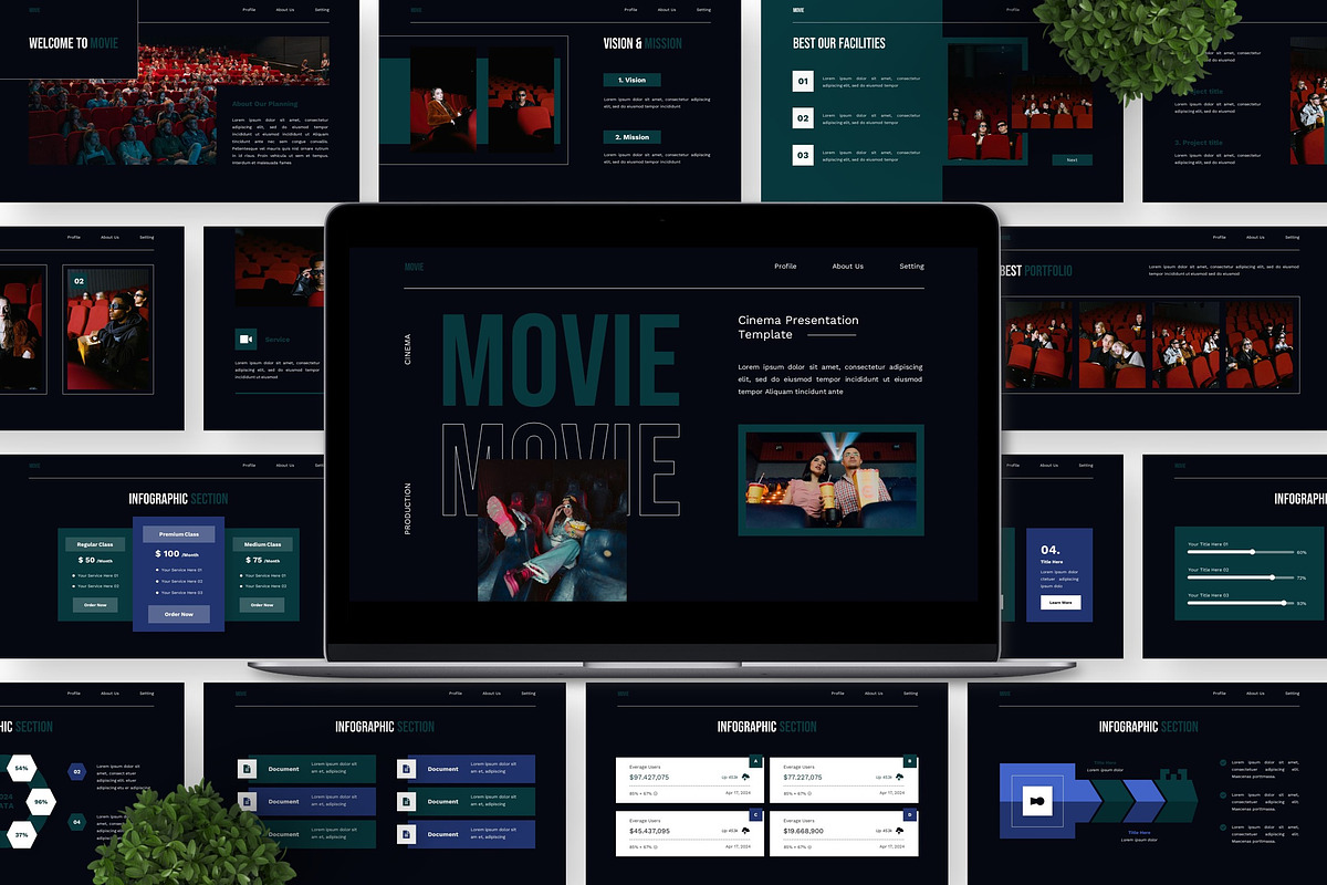 Movie - Cinema Google Slide preview 4
