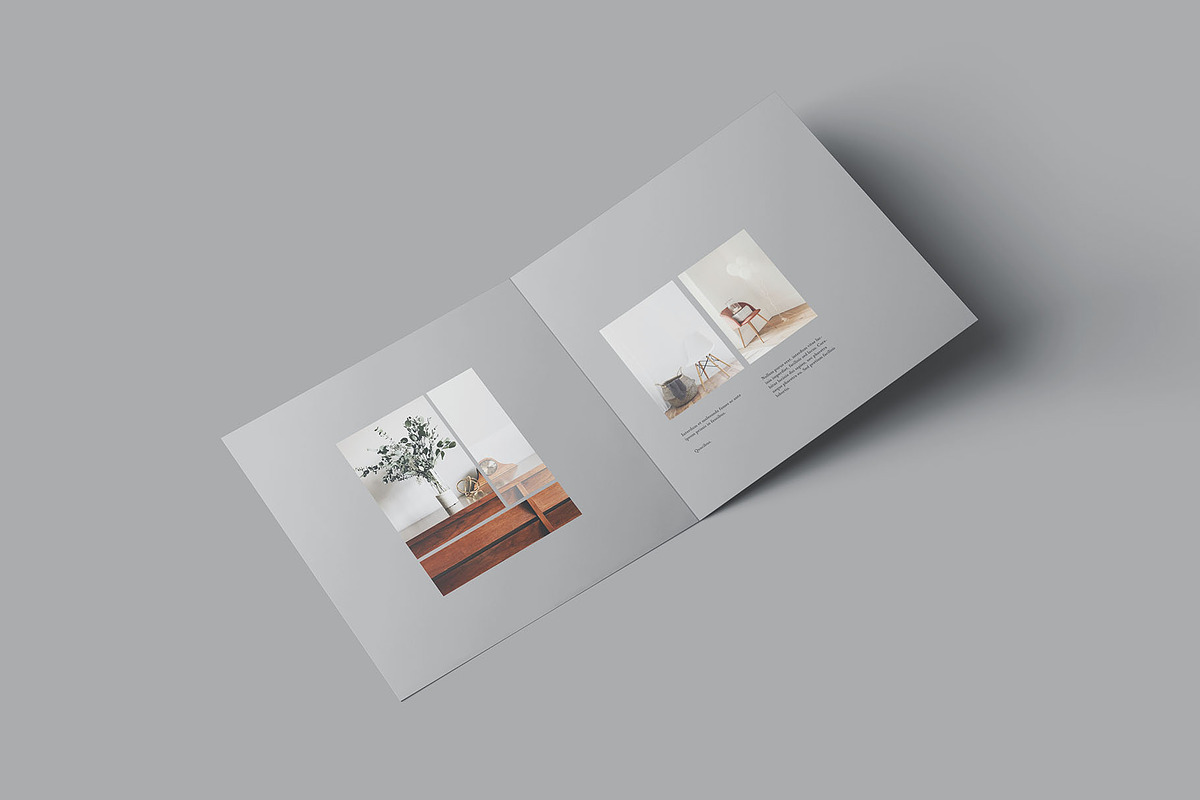 Square Bifold Brochure Mockup, a Books & Magazine Mockup by Graphic Pear