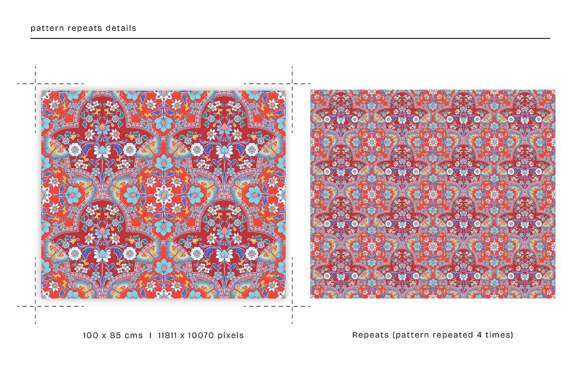 Palampore Butterfly Batik Print, a Pattern Graphic by ASTUDIO (Photo 2 of 5)