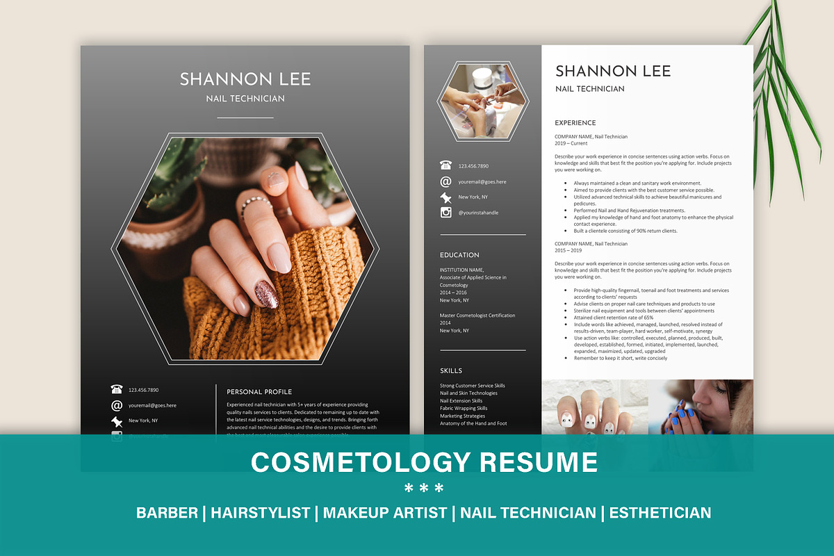 Nail Technician Resume Template, a Resume Template by Stanin Studio (Photo 1 of 10)