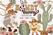 Western Easter Howdy Bunny Cowboy, an Illustration by @olga.angelloz (Thumbnail 1 of 2)