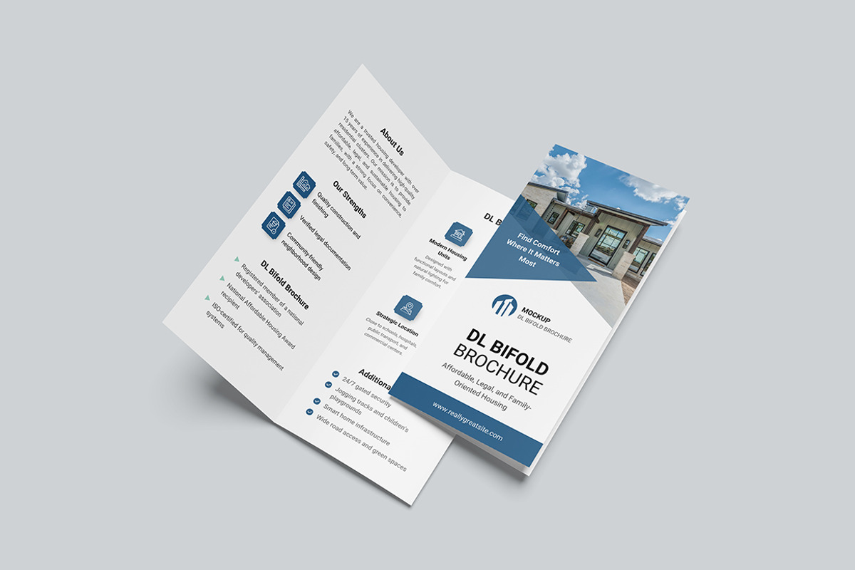 DL Bifold Brochure Mockup, an Advertising Mockup by swsi-studio (Photo 5 of 5)